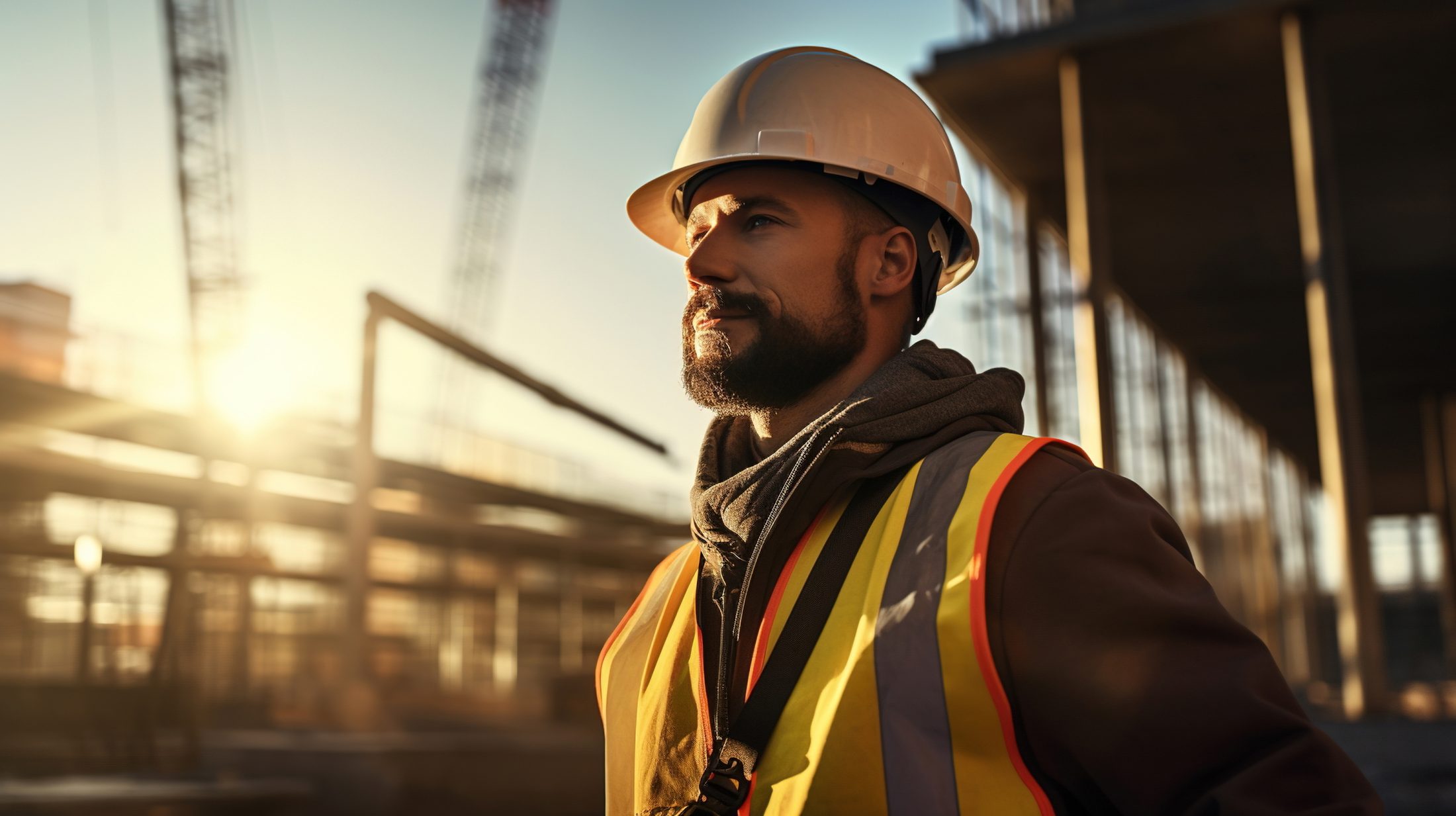 civil engineer at construction site